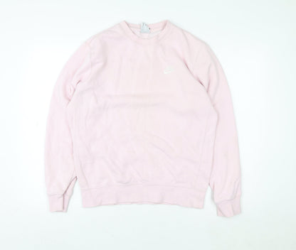 Womens UK Size S Nike Pink Pullover Sweatshirt