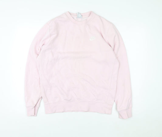 Womens UK Size S Nike Pink Pullover Sweatshirt
