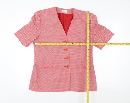 Womens UK Size 12 The Radius Creation Red Classic Blouse