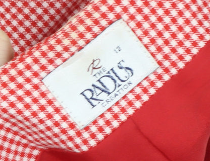 Womens UK Size 12 The Radius Creation Red Classic Blouse