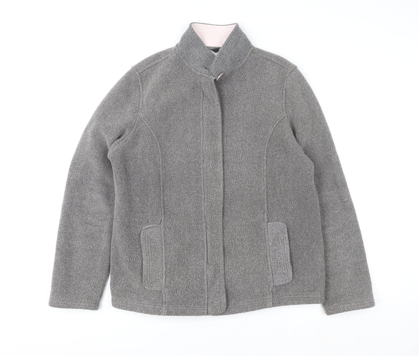 Womens UK Size 12 Marks and Spencer Grey Full Zip Sweatshirt
