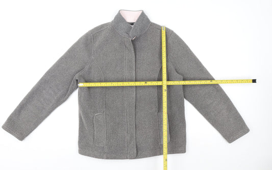 Womens UK Size 12 Marks and Spencer Grey Full Zip Sweatshirt