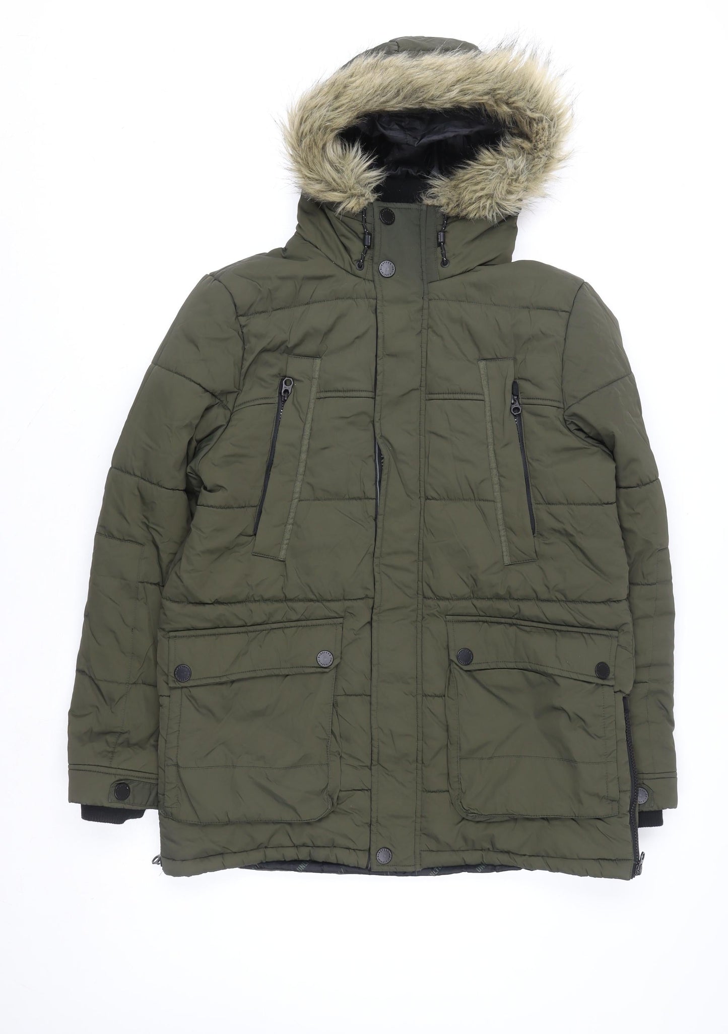 Teens UK Size 14 NEXT Green Parka Coat