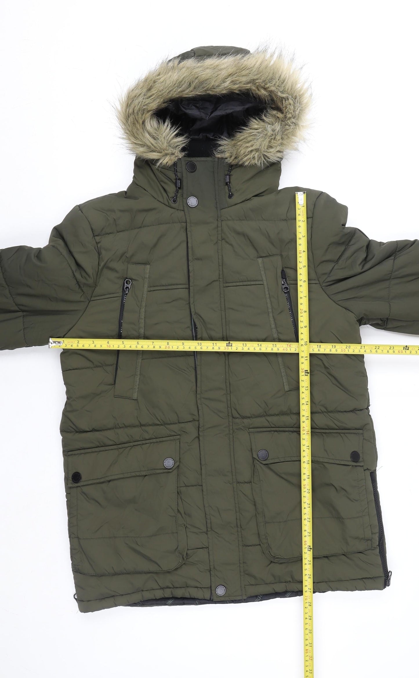Teens UK Size 14 NEXT Green Parka Coat