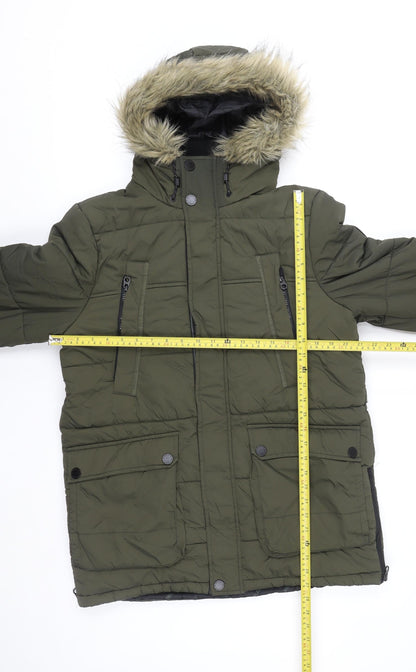 Teens UK Size 14 NEXT Green Parka Coat
