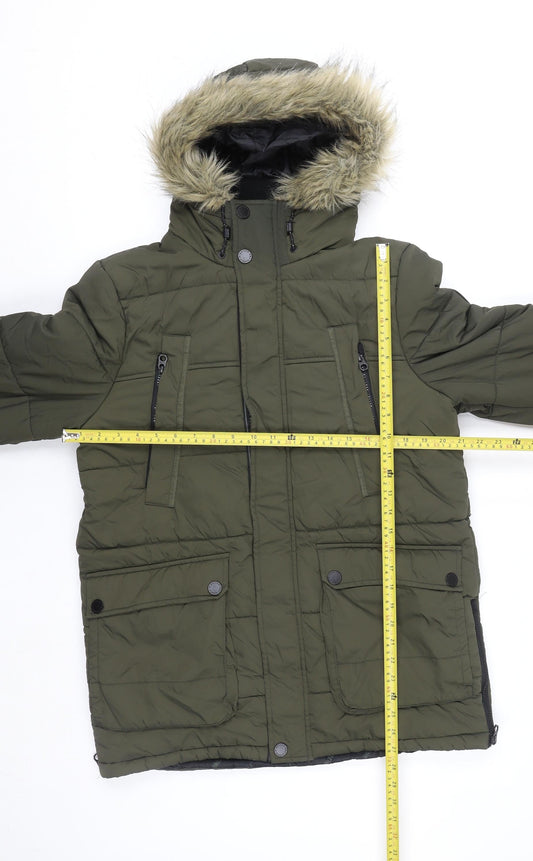 Teens UK Size 14 NEXT Green Parka Coat