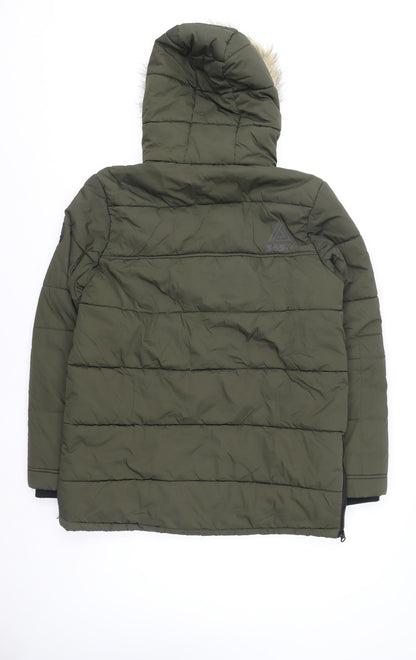 Teens UK Size 14 NEXT Green Parka Coat