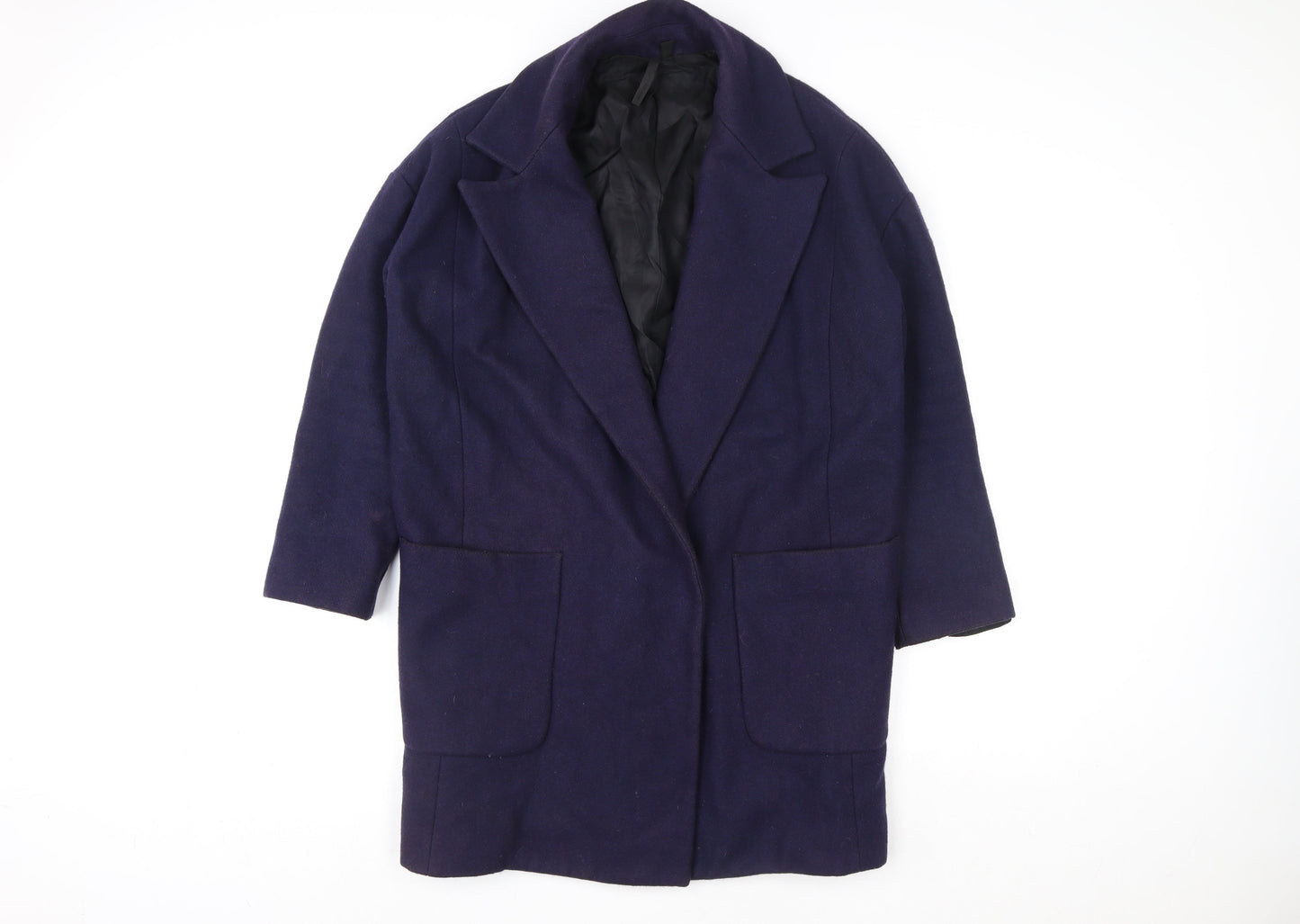Womens UK Size 8 Topshop Blue Overcoat