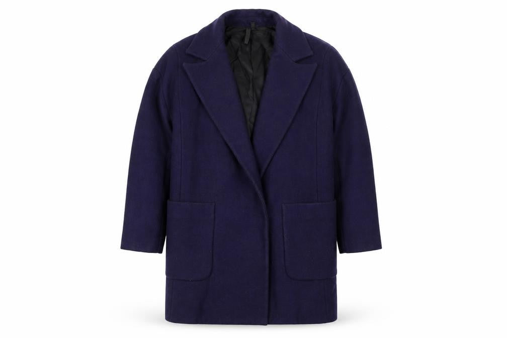Womens UK Size 8 Topshop Blue Overcoat