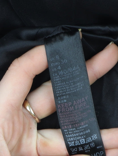 Womens UK Size 8 Topshop Blue Overcoat