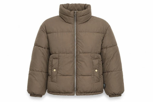 Womens UK Size S Pull & Bear Brown Puffer Jacket