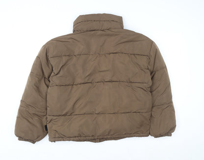 Womens UK Size S Pull & Bear Brown Puffer Jacket