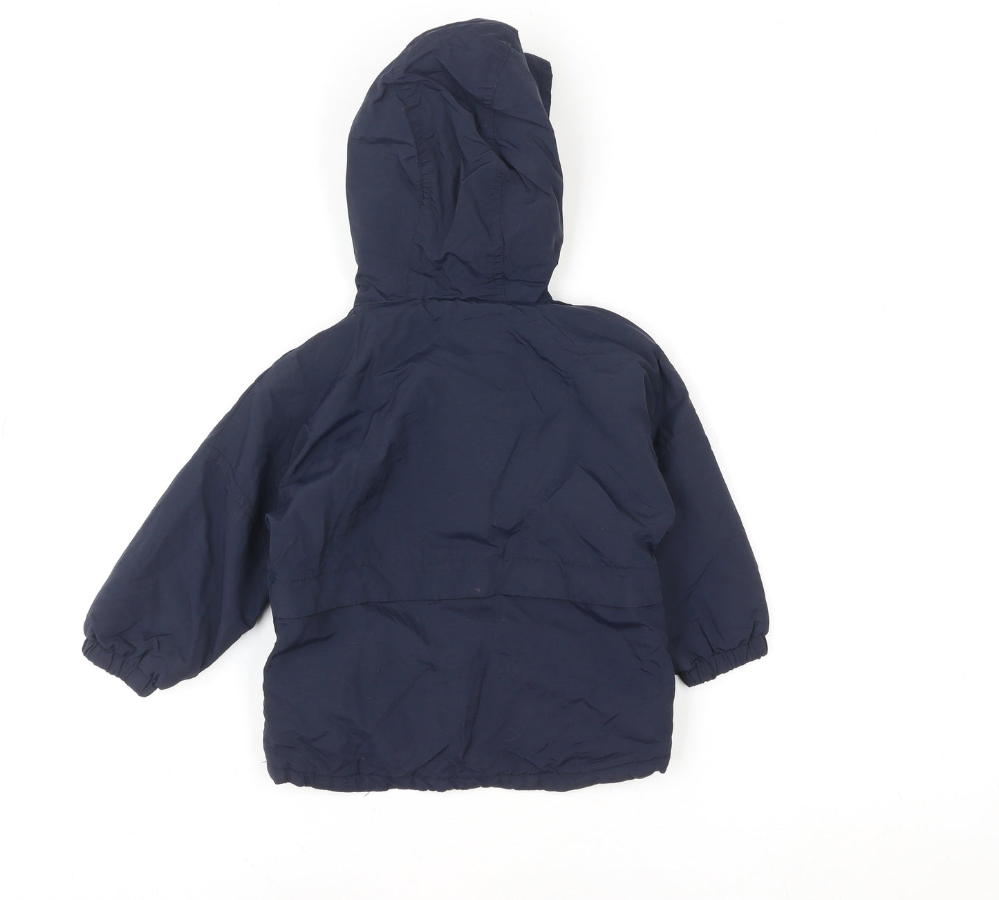 Next Unisex Baby Blue Hooded Puffer Jacket 9-12 Months Lined Winter Coat