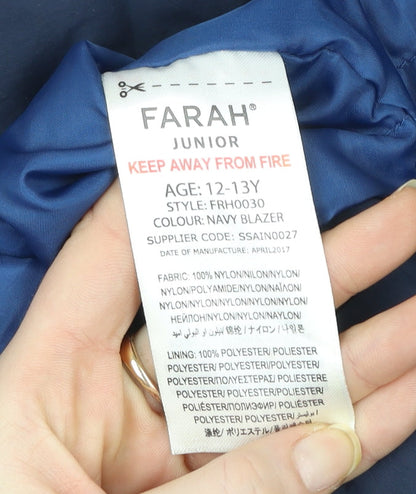 Boys UK Size 12-13 Years Farah Blue Puffer Jacket