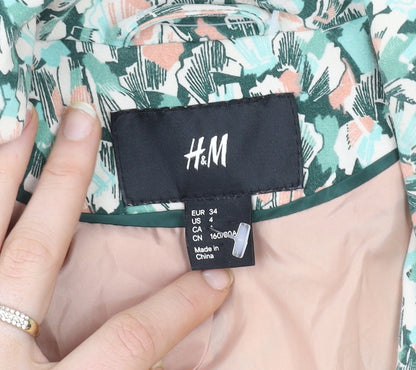 Womens UK Size 6 H&M Regular Multicoloured Blazer