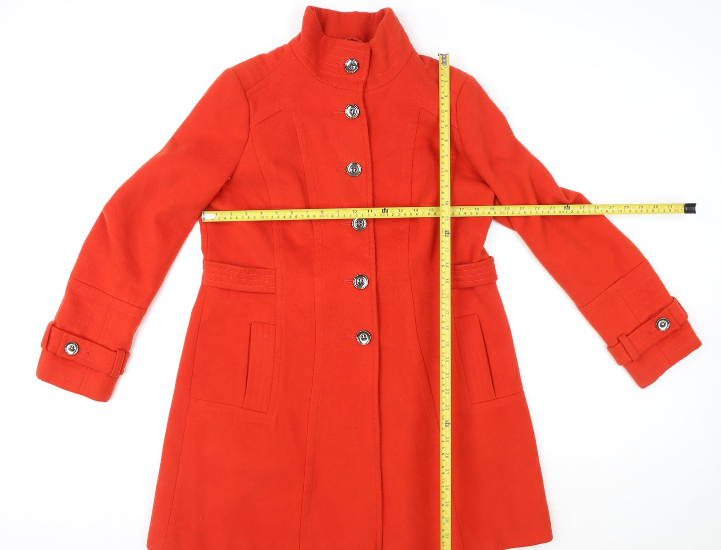 Womens UK Size 14 NEXT Red Overcoat