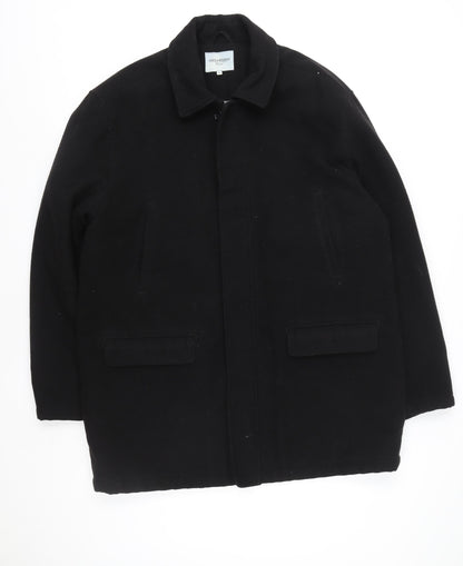 Womens UK Size 10 Marks and Spencer Black Overcoat