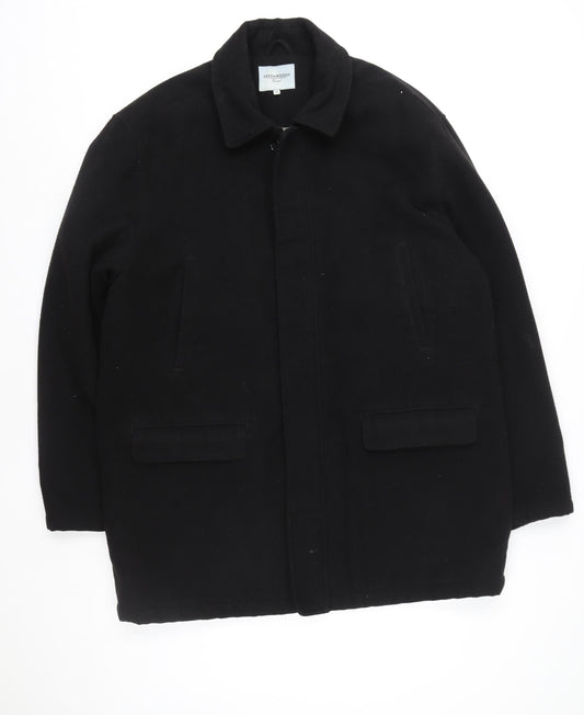 Womens UK Size 10 Marks and Spencer Black Overcoat