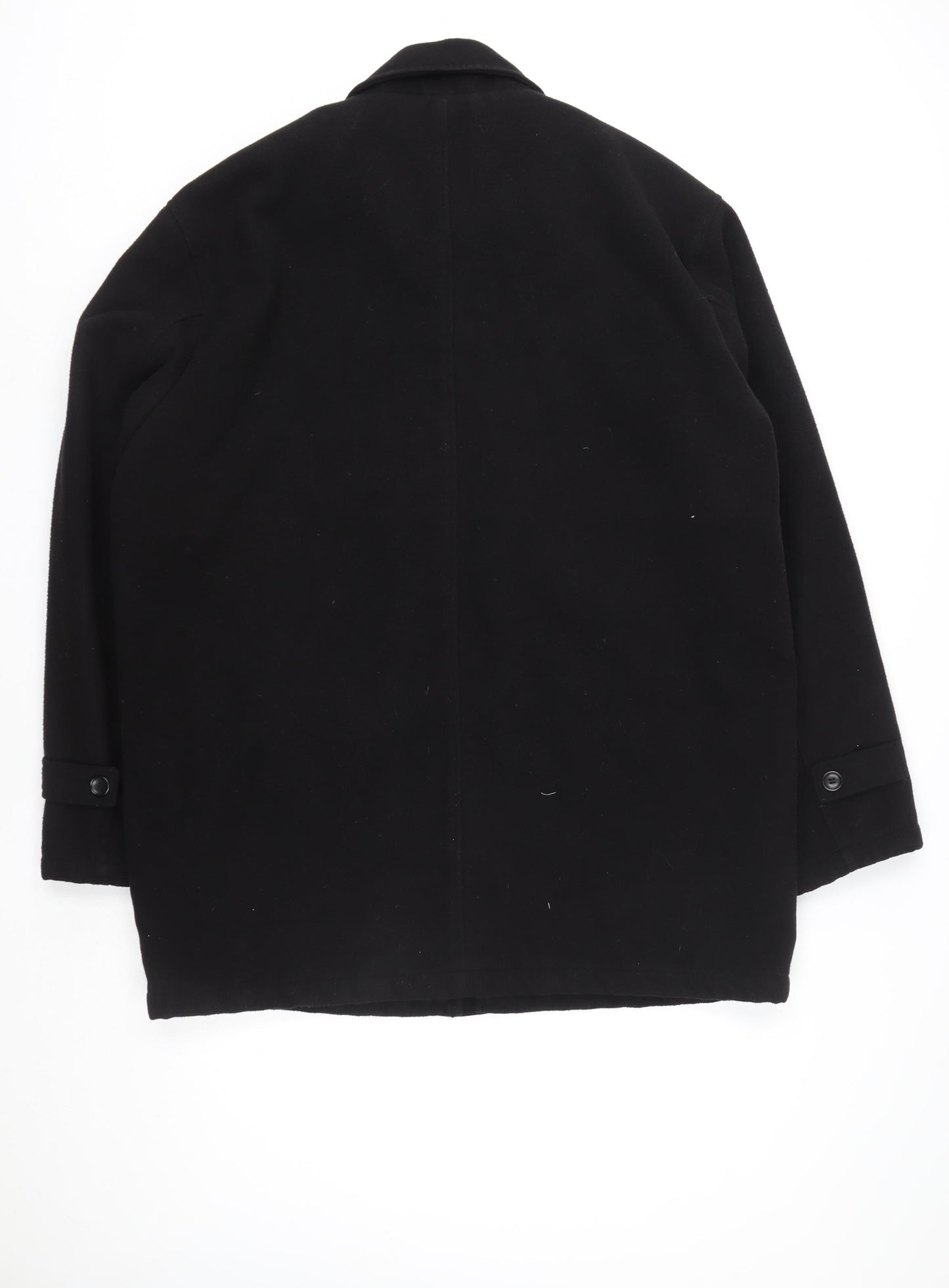 Womens UK Size 10 Marks and Spencer Black Overcoat