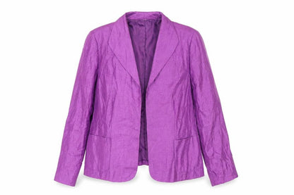 TanJay Women’s Purple Classic Fit Blazer Size 12 Lined Polyester Blend