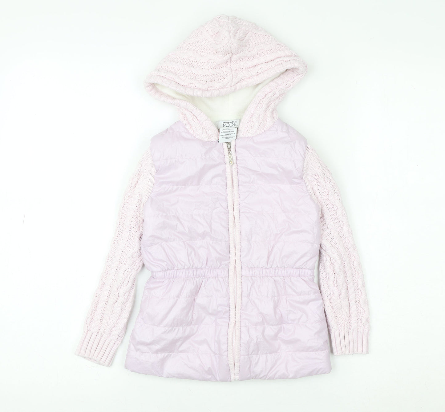 Girls UK Size 4-5 Years Miss Mouse Pink Puffer Jacket