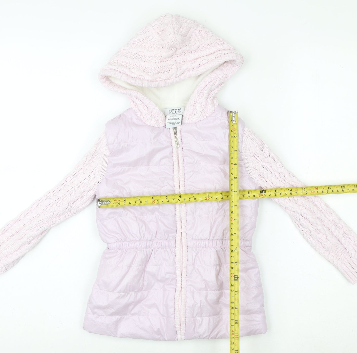 Girls UK Size 4-5 Years Miss Mouse Pink Puffer Jacket