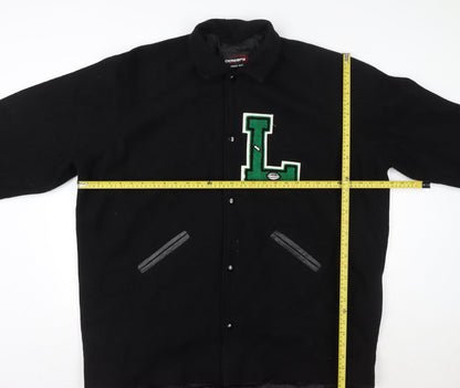 Mens UK Size 2XL Powers Black Varsity Jacket