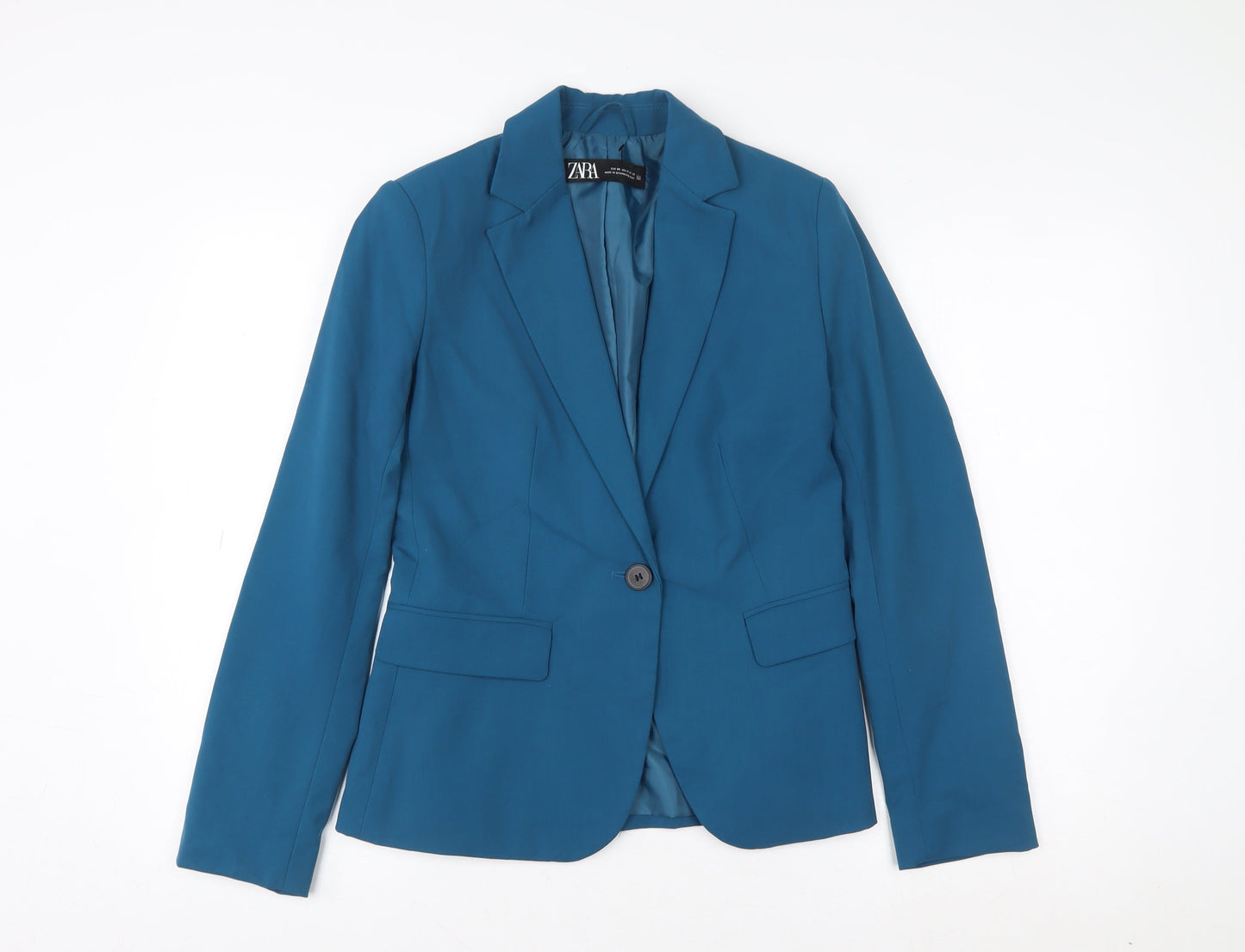 Womens UK Size 8 Zara Regular Blue Blazer