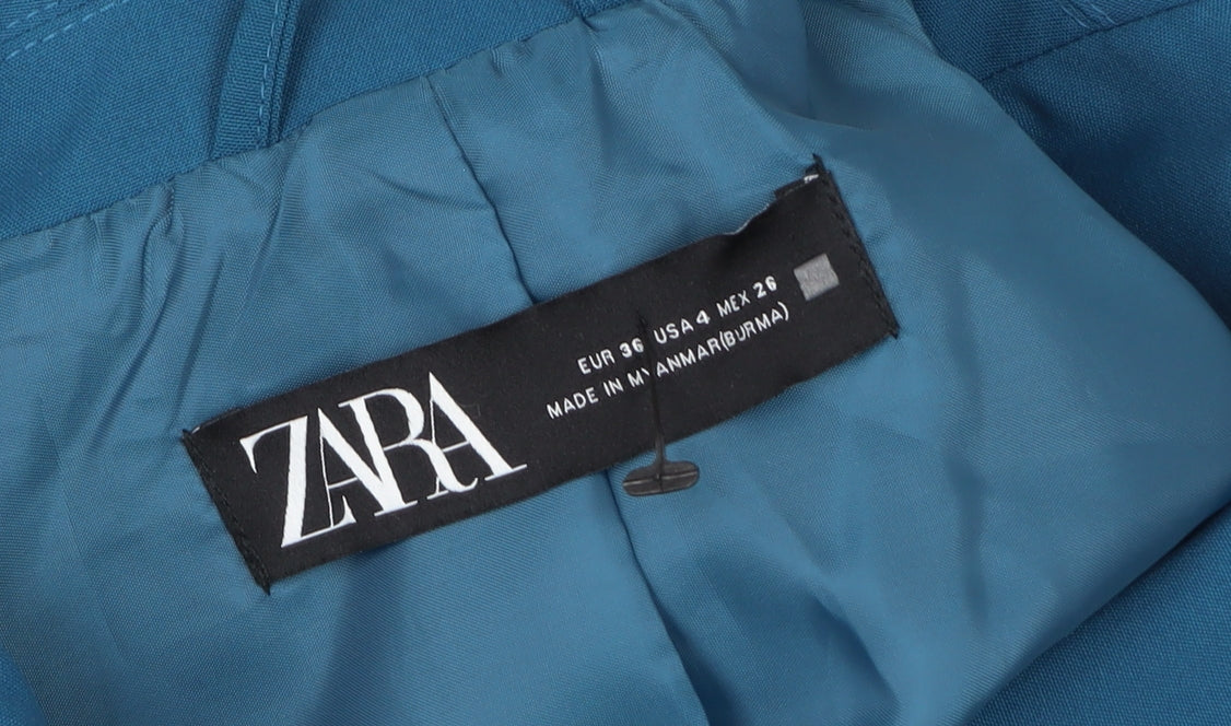 Womens UK Size 8 Zara Regular Blue Blazer
