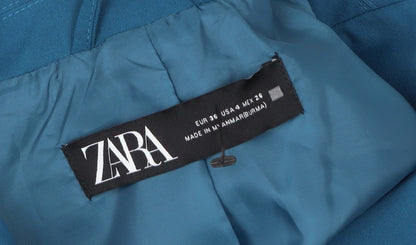 Womens UK Size 8 Zara Regular Blue Blazer