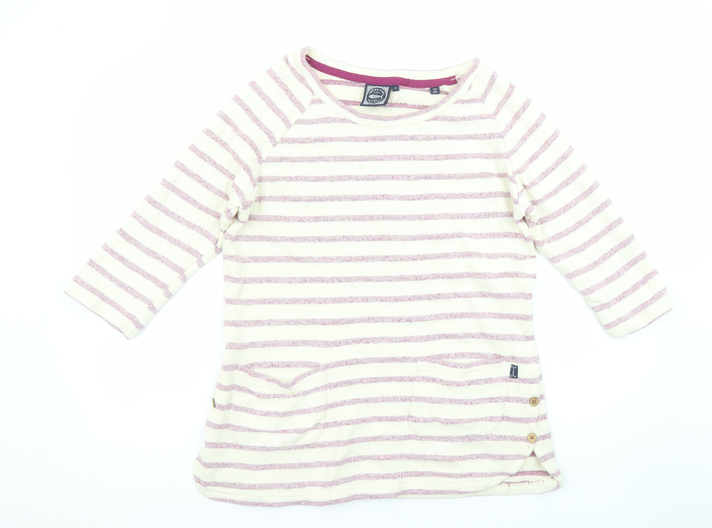 Womens UK Size 10 Weird Fish Pink Tunic Sweatshirt