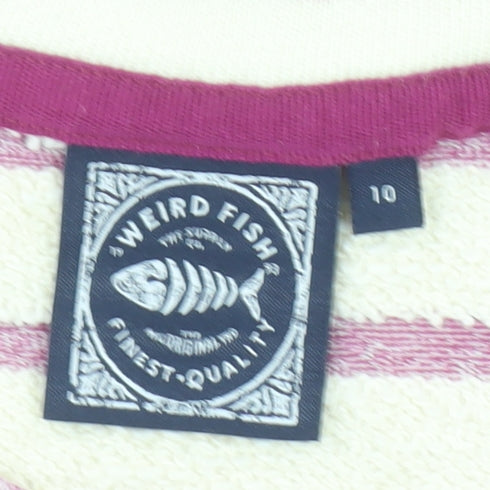 Womens UK Size 10 Weird Fish Pink Tunic Sweatshirt