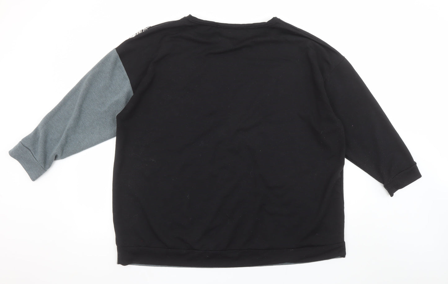 Womens UK Size 22-24 Yours Black Pullover Sweatshirt