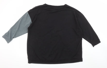 Womens UK Size 22-24 Yours Black Pullover Sweatshirt