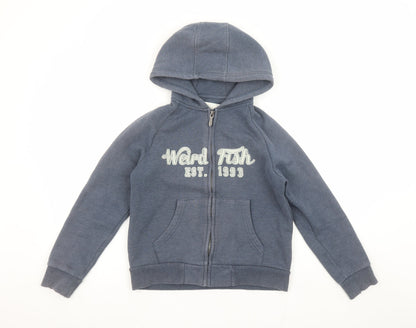Weird Fish Boys Blue Full Zip Hoodie 11-12 Years Cotton Blend