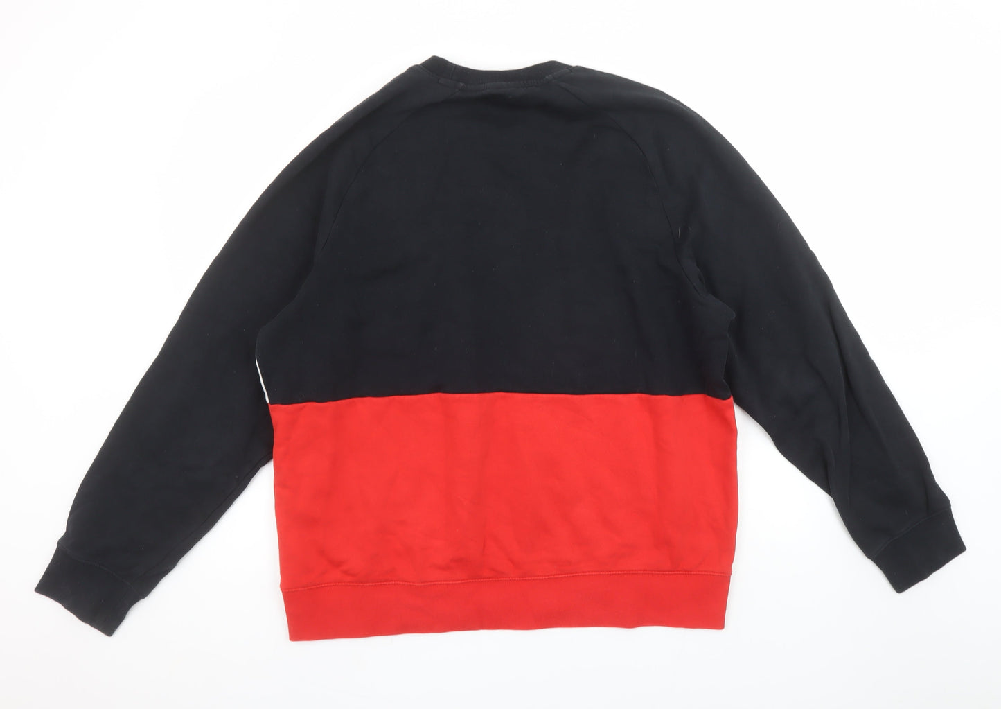 Nike Air Womens Black Red Colourblock Sweatshirt Size L Pullover