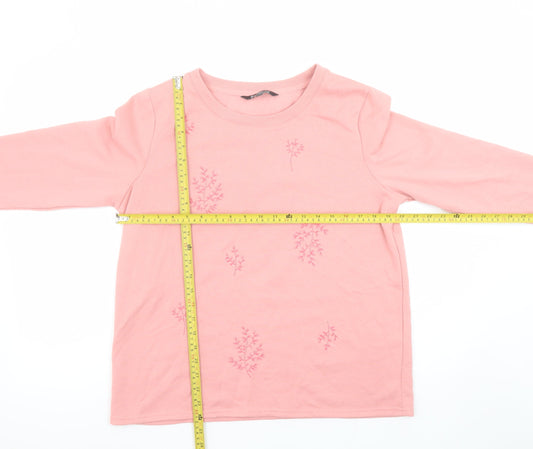 Womens UK Size 14 Bonmarché Pink Pullover Sweatshirt