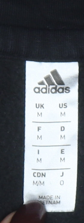 Womens UK Size M adidas Black Pullover Hoodie