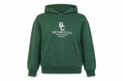 Womens UK Size M Bénir Green Pullover Hoodie
