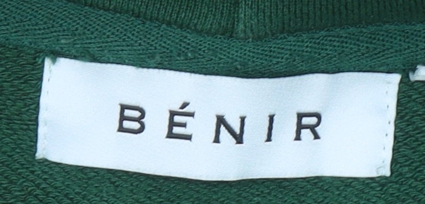 Womens UK Size M Bénir Green Pullover Hoodie