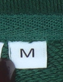 Womens UK Size M Bénir Green Pullover Hoodie