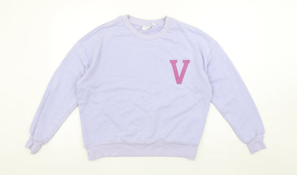 Womens UK Size S VILA Purple Pullover Sweatshirt