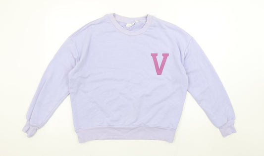 Womens UK Size S VILA Purple Pullover Sweatshirt