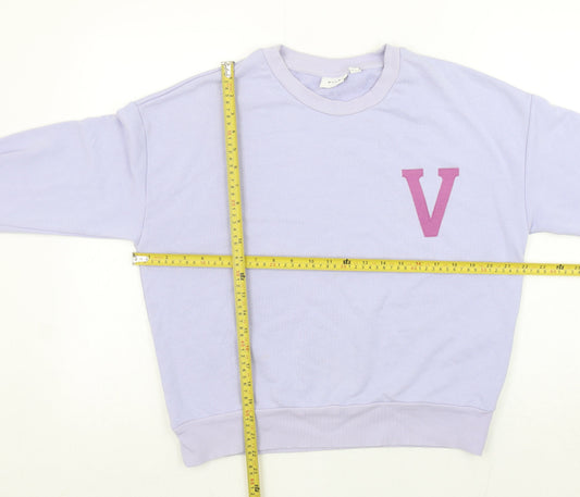 Womens UK Size S VILA Purple Pullover Sweatshirt