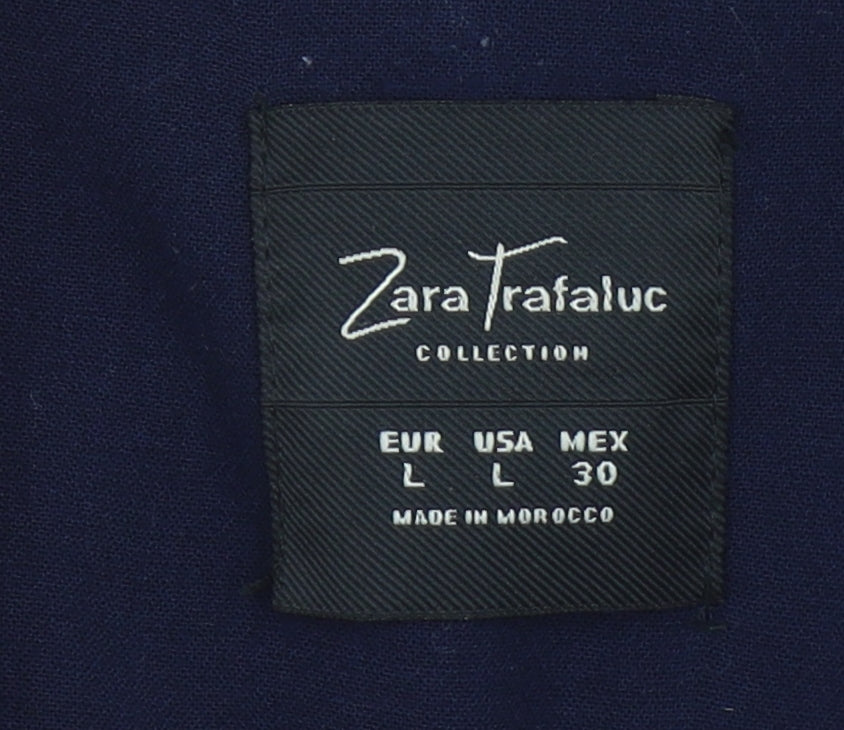 Womens UK Size L Zara Trafaluc Regular Blue Blazer