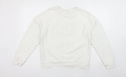 MNG Girls White Snoopy Peanuts Sweatshirt 12 Years Pullover Jumper