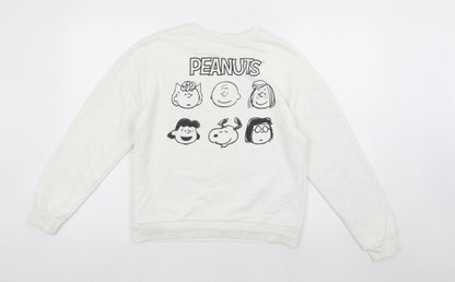 MNG Girls White Snoopy Peanuts Sweatshirt 12 Years Pullover Jumper