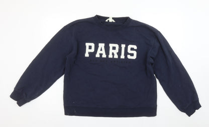 Womens UK Size 12 H&M Blue Pullover Sweatshirt