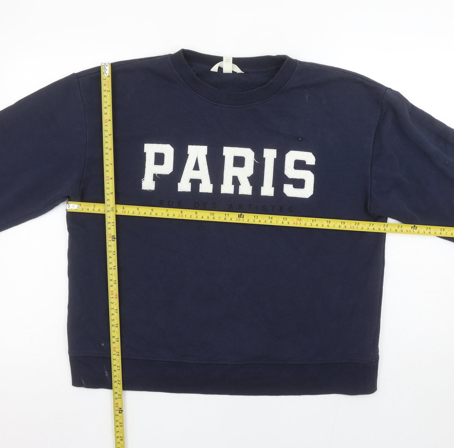 Womens UK Size 12 H&M Blue Pullover Sweatshirt