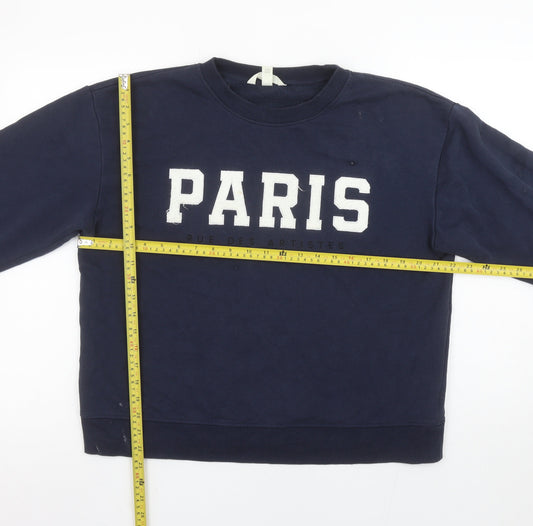 Womens UK Size 12 H&M Blue Pullover Sweatshirt